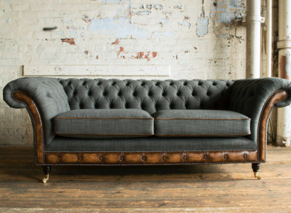 Noble Chesterfield three-seater living room sofa