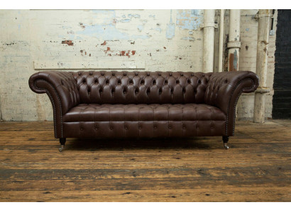 Brown Chesterfield Sofa Luxury Couch Designer Upholstered Sofa