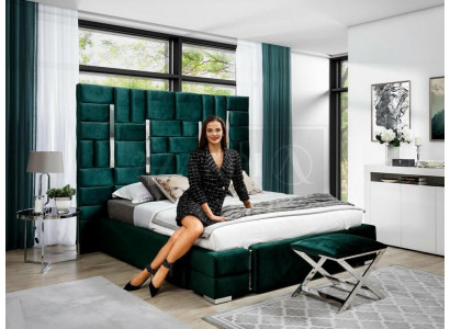 Upholstered bed double bed designer bed marital bed bedroom velvet bed fabric beds