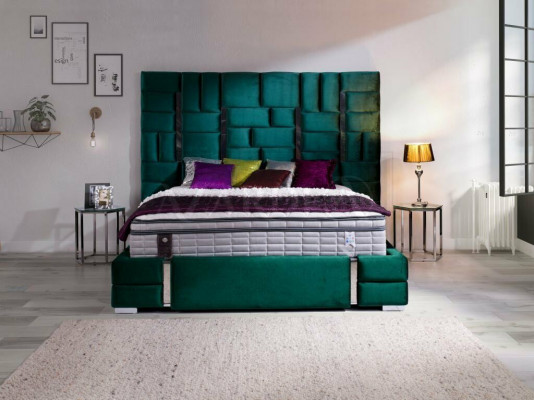 Upholstered bed double bed designer bed marital bed bedroom velvet bed fabric beds