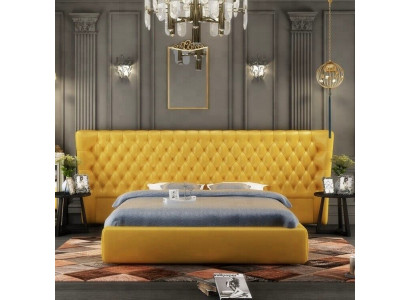 XXL Large Wall Panel Bed Chesterfield Hotel Luxury Design Beds 200x200cm New