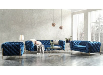 Sofa Couch Upholstery XXL Large Suite Chesterfield Fabric 3+2+2 Designer Couches
