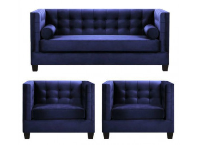 Sofa bed armchair creative furniture textile fabric blue group living room modern sofa