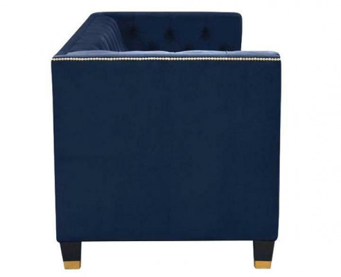 Chesterfield Blue Sofa Set 3-Piece Set Couch Upholstery Seating Group