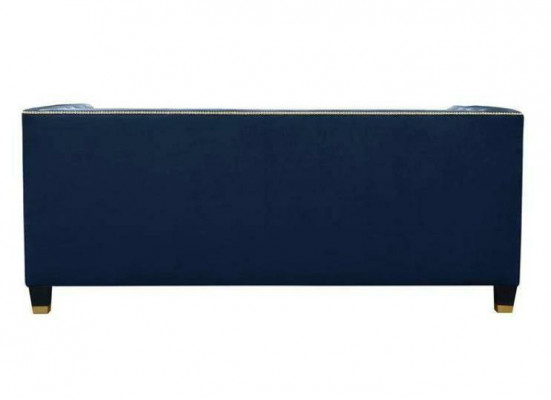 Chesterfield Blue Sofa Set 3-Piece Set Couch Upholstery Seating Group