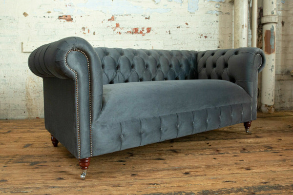 Modern gray three-seater luxury living room sofa