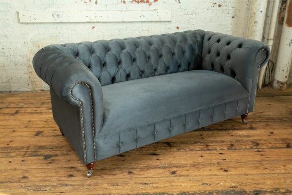 Modern gray three-seater luxury living room sofa