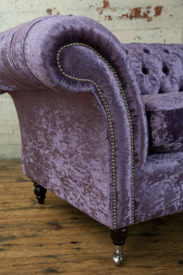 Lila Chesterfield Three-Seater Chesterfield Luxury 3-Seat Sofa