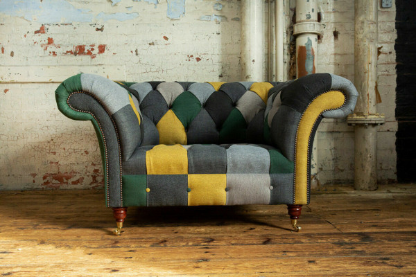 Colorful Chesterfield Single-Seat Modern Living Room Armchair