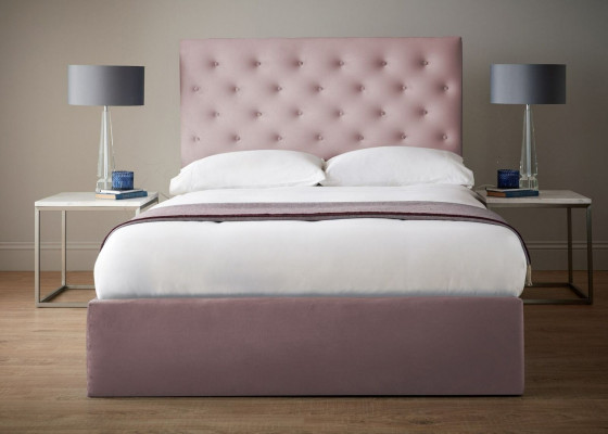 Design Upholstery English Double Bed Chesterfield Beige 140/160/180x200 Beds