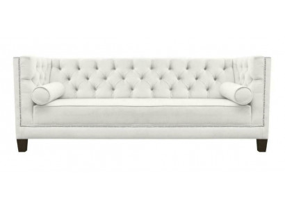 Three-seater fabric living room white couches upholstery sofa sofas Chesterfield couch