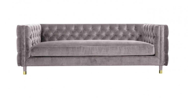 Chesterfield Sofa Taupe Furniture 4-Seater New XXL Big Textile Fabric Couches Upholstery