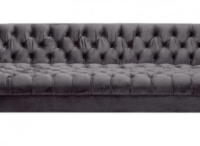 Anthracite Chesterfield Sofa Creative Furniture 4-Seater Sofas Textile Couches