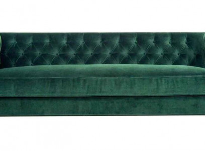 Chesterfield 4-seater sofa luxury design furniture textile fabric couches green sofas