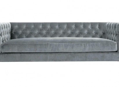 Gray Textile Fabric Couches Creative Furniture 4-seater New Chesterfield Sofa XXL Big