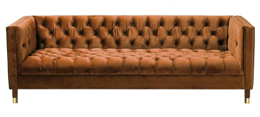 Oranges Sofa Chesterfield Couch Fabric Material Sofas Luxury Furniture 4-Seater