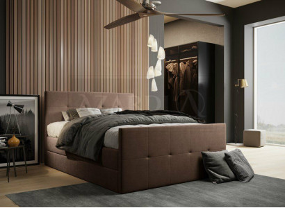 Chesterfield bed upholstered bed double bed beds XXL design luxury box spring bed