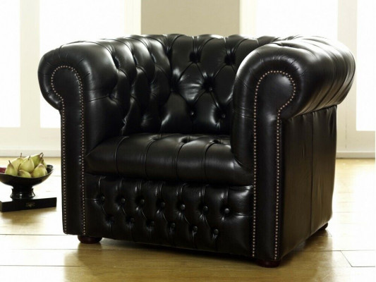 Black Chesterfield Sofa 3+1 Seater Designer Couches Sofa Set