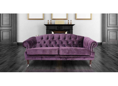 Baroque Rococo Sofa Couch Textile Velvet Chesterfield - Designer Couches