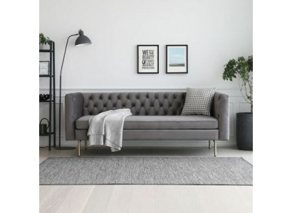 Luxury Textile Chesterfield Sofa Upholstered 3-Seater Italian Furniture