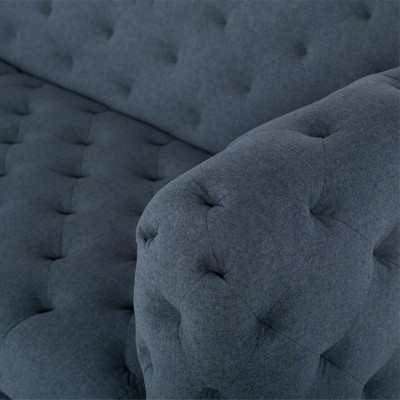 Gray Modern 3-Seater Chesterfield Living Room Stylish Couch