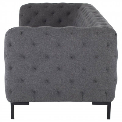 Gray Chesterfield Upholstered 3-Seater Luxury Living Room Sofa