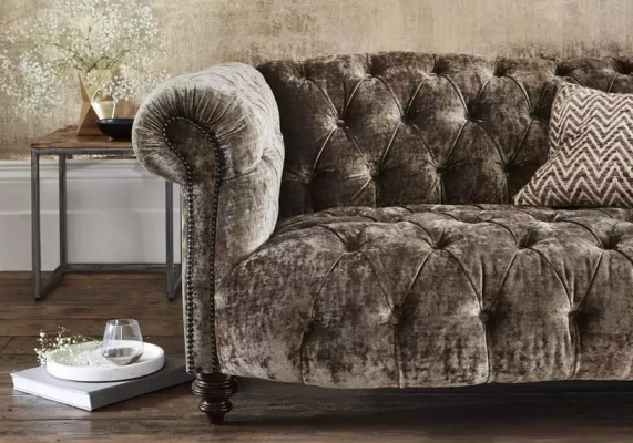 Chesterfield sofa, couch, upholstery, fabric, leather couches, upholstery set, 3-seater