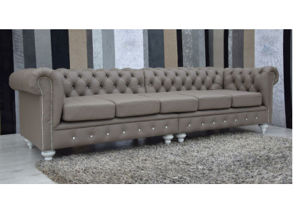 Chesterfield Sofa Couch Upholstery Fabric Leather Couches Upholstery Suite 5-Seater