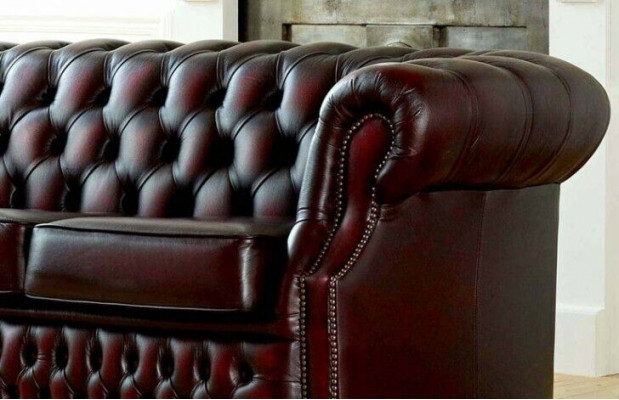 Chesterfield Sofa Couch Upholstery Leather Sofas Suite 3-seater Three-seater New