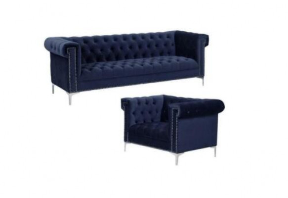 Blue chesterfield sofa set couch royal blue couches sofa set new