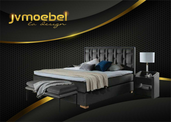 Chesterfield double bed bedroom velvet beds bed frame nightstand 3-piece set
