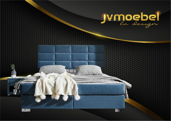 Luxury box spring bed 140 160 180 x 200 cm beds double bedroom furniture fabric