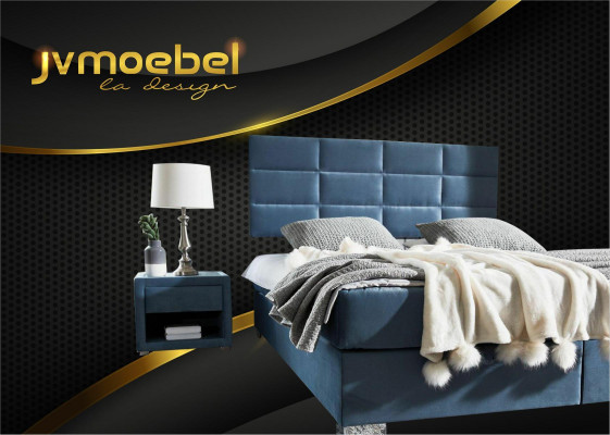 Luxury box spring bed 140 160 180 x 200 cm beds double bedroom furniture fabric
