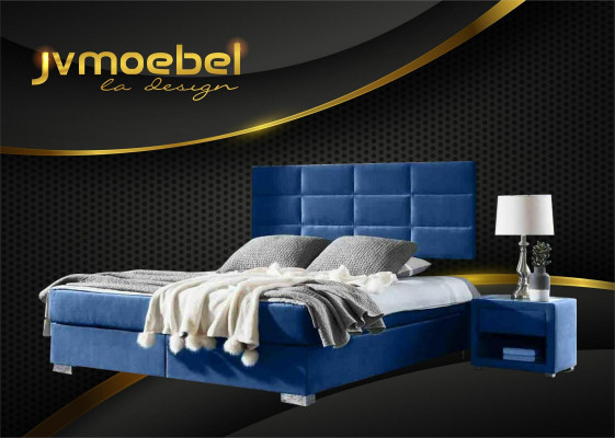 Luxury box spring bed 140 160 180 x 200 cm beds double bedroom furniture fabric