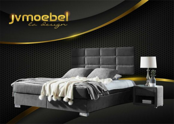 Box spring bedroom luxury bed beds double furniture fabric 140 160 180 x 200cm