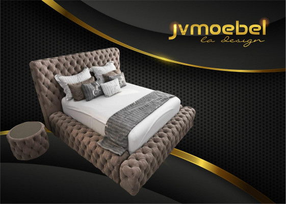 Bed Textile Bedroom Furniture Luxury Modern Beds Chesterfield Box Spring New