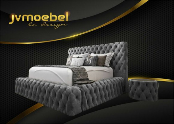 Bed Textile Bedroom Furniture Luxury Modern Beds Chesterfield Box Spring New