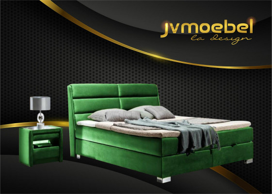 Bed 2x Nightstand 3-piece Bedroom Luxury Set Design Furniture Modern Beds New