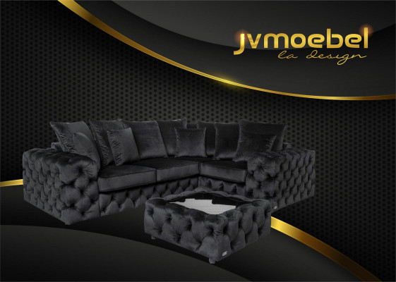 Chesterfield corner sofa, corner couch, upholstered corner set, couches, sofa, couch, velvet, new