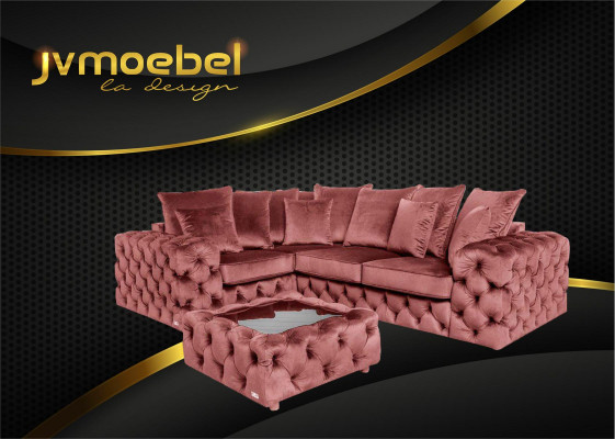 Chesterfield corner sofa, corner couch, upholstered corner set, couches, sofa, couch, velvet, new