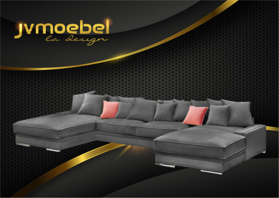 Luxury Textile Modern Design U-Shaped Corner Sofa Living Landscape Upholstered Corner New