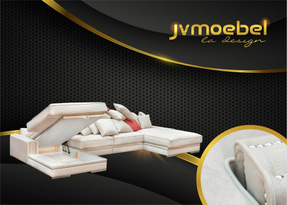 Luxury Textile Modern Design U-Shaped Corner Sofa Living Landscape Upholstered Corner New