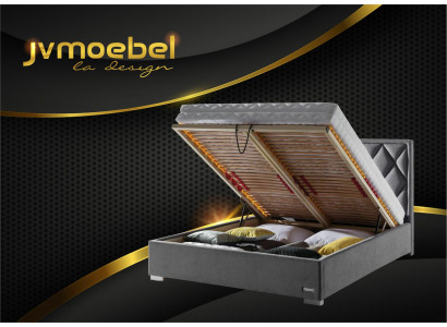 Box spring luxury bed beds double furniture fabric 140 160 180 x 200cm bedroom