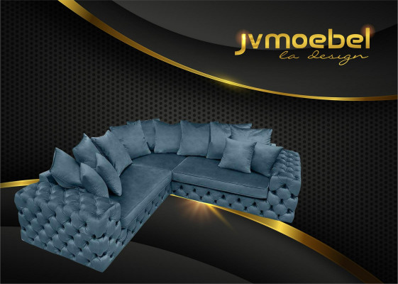 L-shaped sectional sofa couch design upholstery textile suite new corner sofa