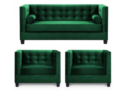 Sofa set couch velvet upholstered couches complete set living room green