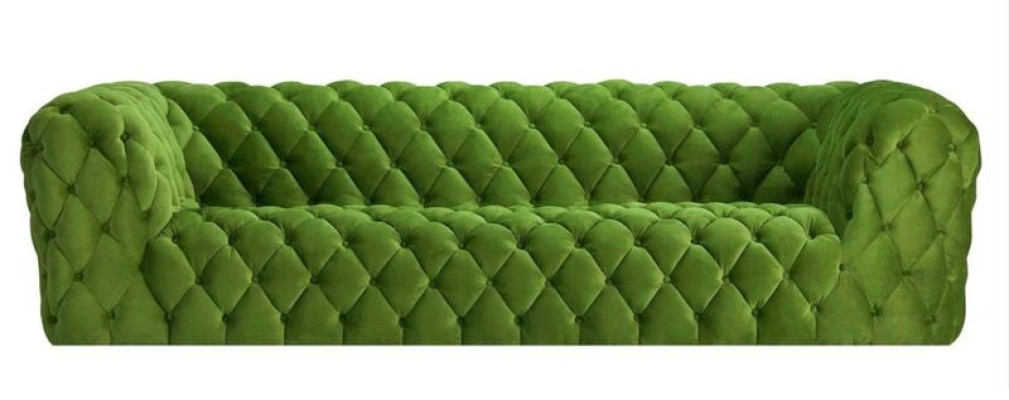 Pink XXL Big Couch Chesterfield Sofa Upholstered Fabric Four-seater 250cm new