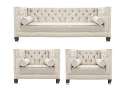 Sofa set couch velvet upholstery couches 3-piece set living room furniture