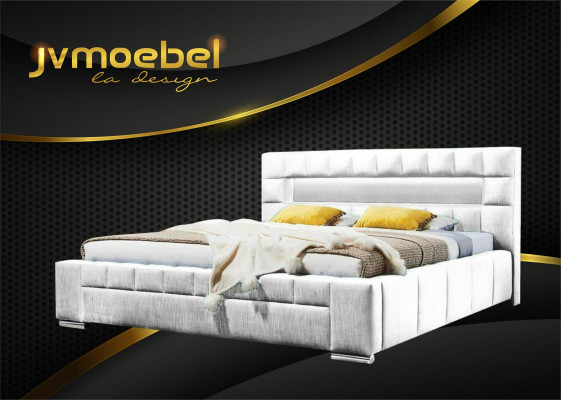 Luxury box spring bed fabric hotel blue beds bedroom furniture design double