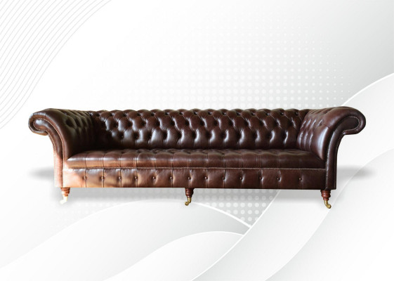 Chesterfield Sofas Upholstery Design XXL Luxury Sofa 4-Seater Leather Couches Couch