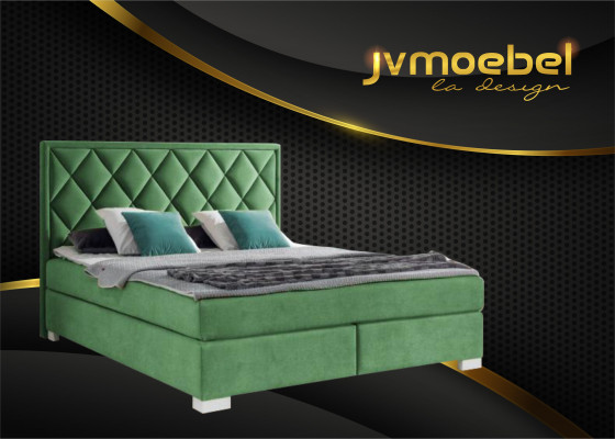 Luxury box spring bed fabric hotel beige beds bedroom furniture design double